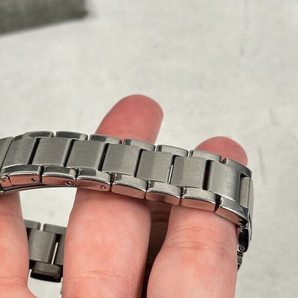 Fossil Watch Womens 40mm Pave Bezel Carissa Day Date Silver Tone New Battery - Picture 5 of 11